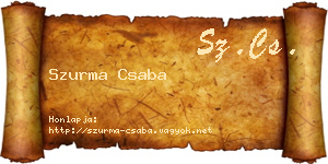 Szurma Csaba névjegykártya
